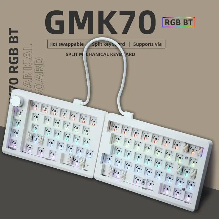 ZUOYA GMK70 VIA/Qmk kit de clavier mécanique de jeu séparé filaire sans fil Bluetooth joint échangea