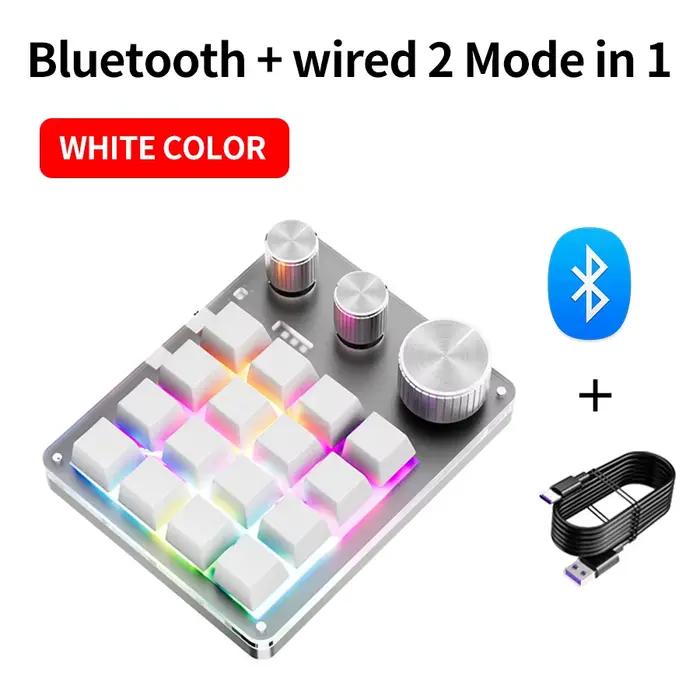 2.4G personnaliser Bluetooth 3 Modes USB clavier mécanique personnalisé avec bouton bouton de Volume