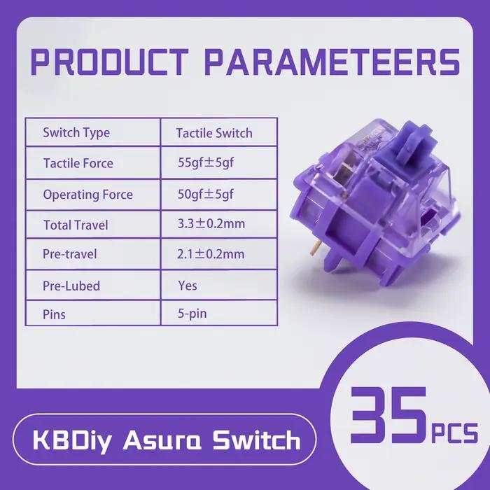 KBDiy commutateur de clavier en palissandre pour 60 clavier de jeu mécanique personnalisé bricolage 