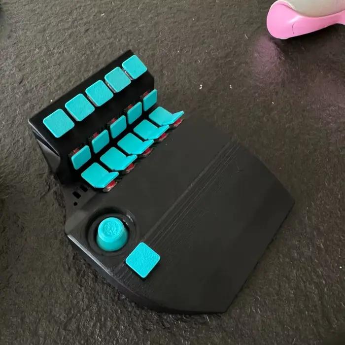 NOUVEAU Clavier de jeu incurvé à une main, joystick filaire personnalisé, ergonomie QMK, touches mod