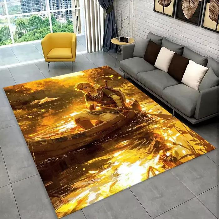 Tapis classique Z-Zelda Cartoon Link pour salle de jeux, chambre à coucher, salon, canapé, décoratio