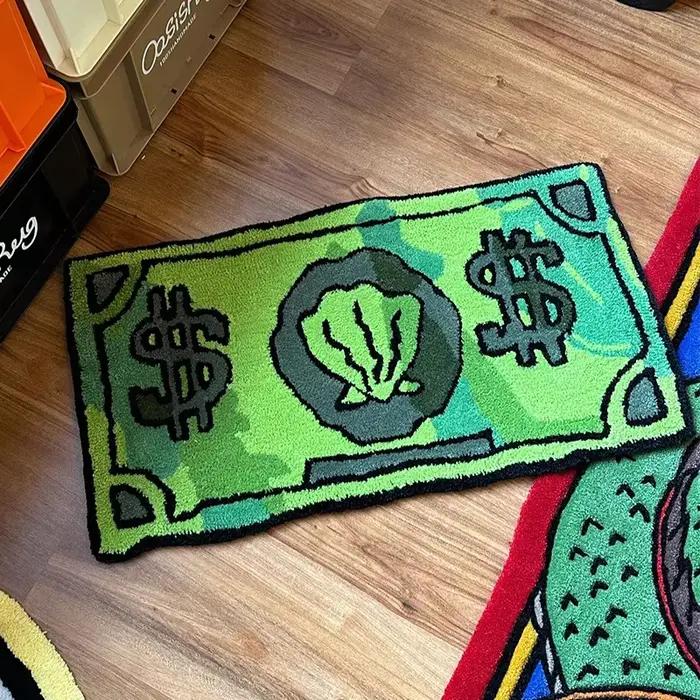 Tapis à motif de pièces de monnaie, style Bob l'éponge, pour la maison, la chambre à coucher et le s