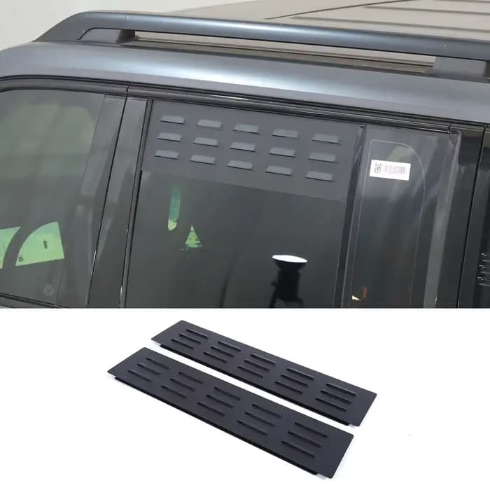 Pour Haval H9 2024-2026, panneau de ventilation avant et arrière en aluminium noir pour fenêtres de 