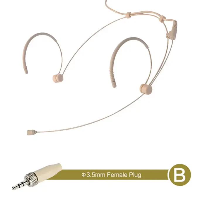 Micro Double crochet d'oreille casque micro casque micro bandeau Microphone XLR prise Double crochet