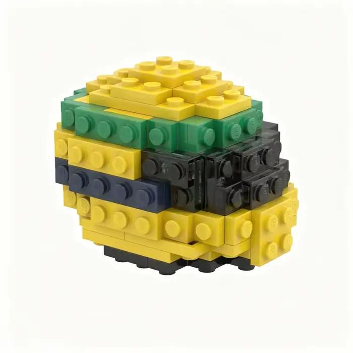123 pièces MOC Mini Casque Série Ayrton Senna Icônes Modèles de Construction Blocs d'Architecture Ca
