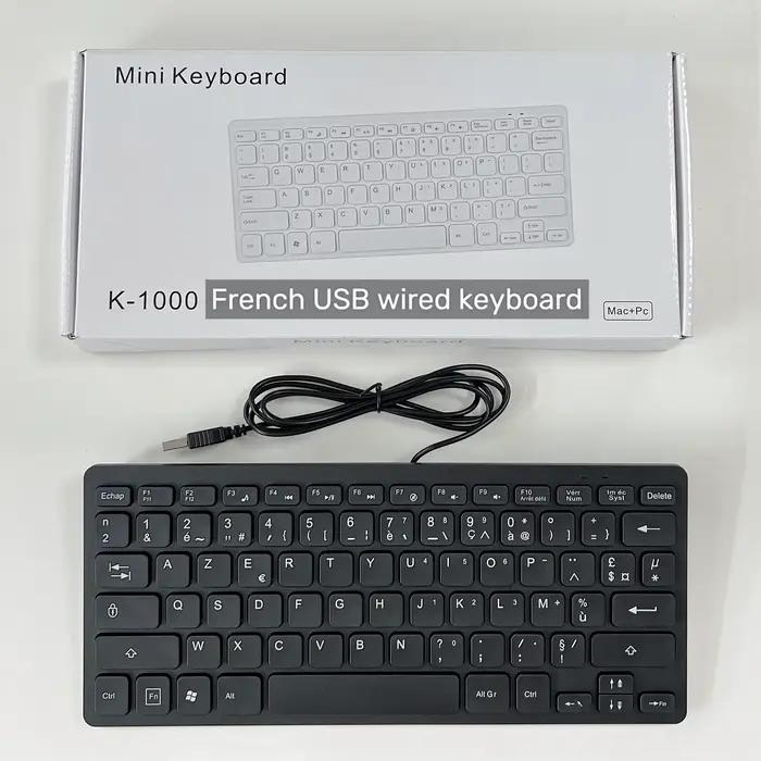 Japonais allemand russe français espagnol USB filaire mini clavier langue 78 touches pour ordinateur