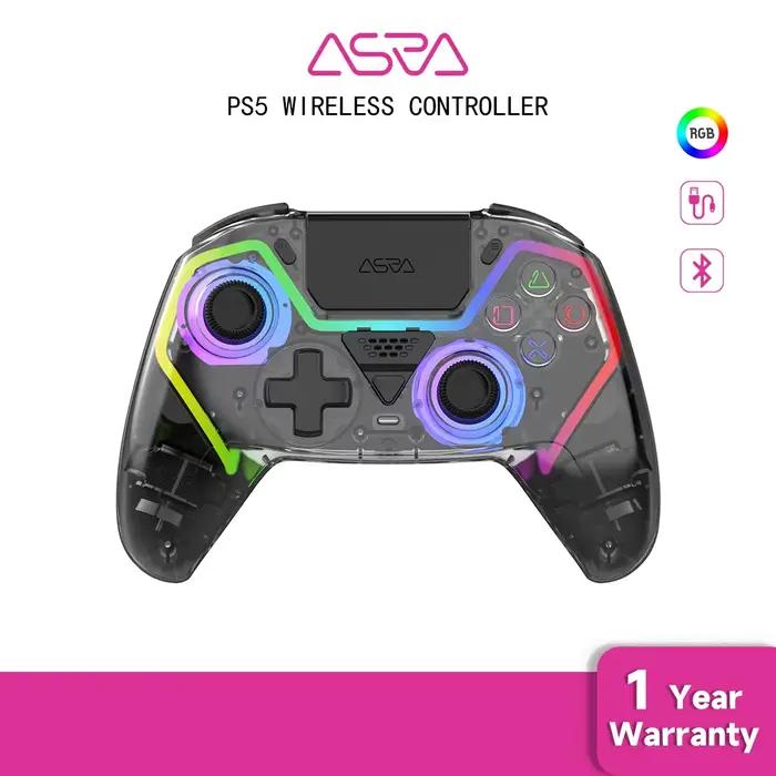Contrôleur sans fil Transparent HG-04D pour PS5/PC/iOS/Android/Steam avec BT 5.3, bouton Macro, pavé