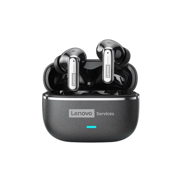 Écouteurs sans fil Choice Lenovo LE208 Bluetooth V6.0, son HIFI, design en cuir, étui de chargement,