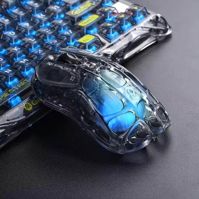 Souris de jeu sans fil GravaStar Mercury M2, conception légère évidée, 5 DPI programmables, 26 000 D