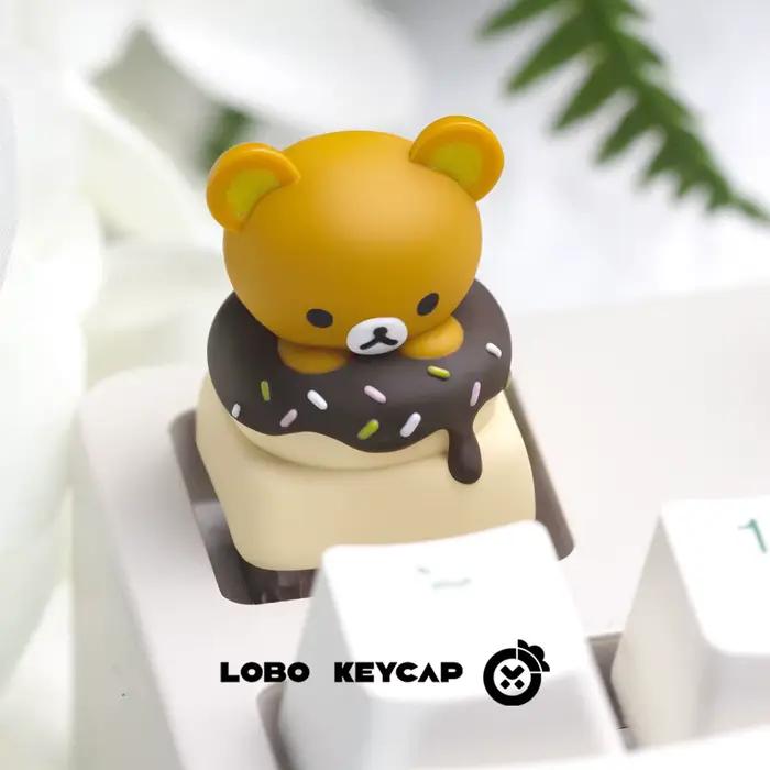 Rilakkuma Kawaii Keycap : Accessoire de clavier décoratif personnalisé, un seul keycap mignon d'anim