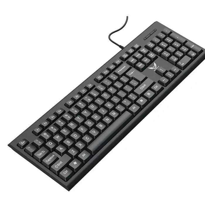 Clavier mécanique filaire rvb, 104 touches de touches rétroéclairées, clavier de jeu et de bureau po