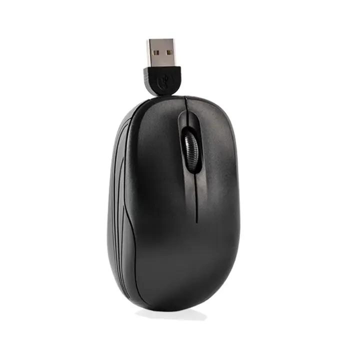 1 PCS Retractable Wired Mouse Gaming Mouse High Quality Computer Mouse 1000DPI Optical Mouse
