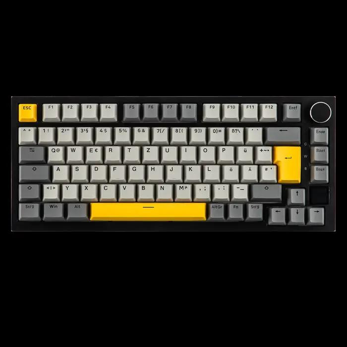 Clavier mécanique AJAZZ AK820 PRO 75% QWERTZ avec disposition allemande ISO-DE, câblé/Bluetooth/sans