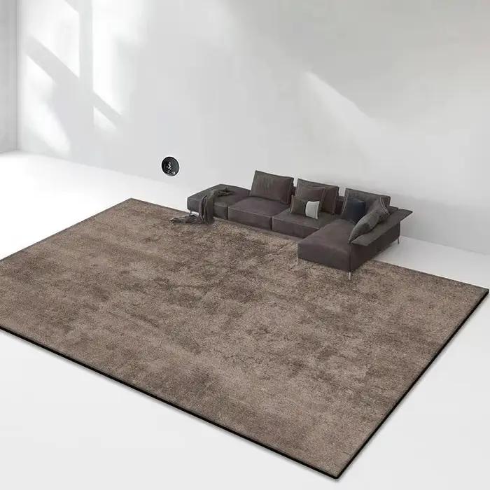 Grand tapis gris moderne facile à nettoyer, décoration de salon, maison, chambre à coucher, léger, d