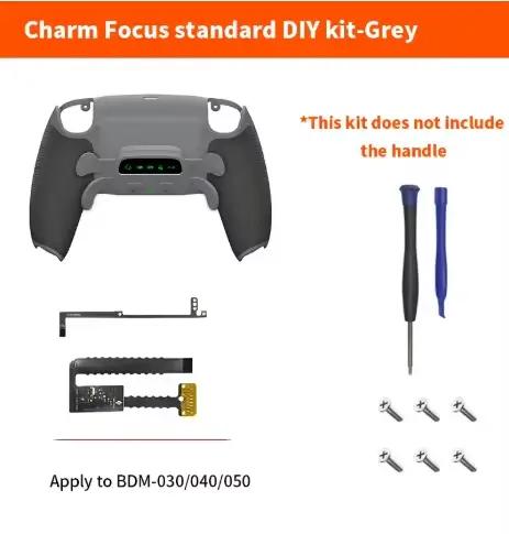 Kit de mise à niveau pour manette PS5 - Pièces remappables, coque arrière redessinée et 4 boutons ar