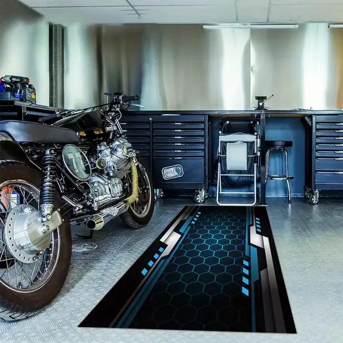 Tapis de sol pour garage de moto VIKAMA, tapis de présentation pour course, résistant à l'huile et à