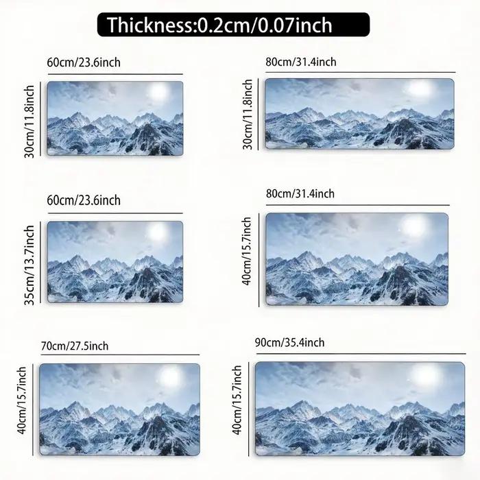 Tapis de souris paysage de montagne, grande Base en caoutchouc, antidérapant, accessoires de bureau,