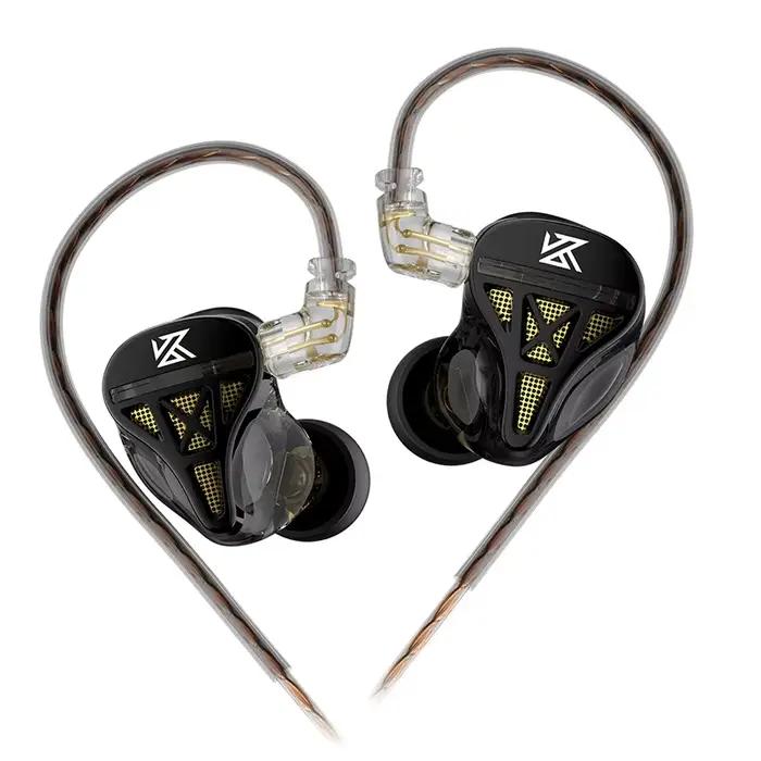 KZ-DQS casque HiFi à suppression de bruit, écouteurs de basse, écouteurs de moniteur, casque de spor