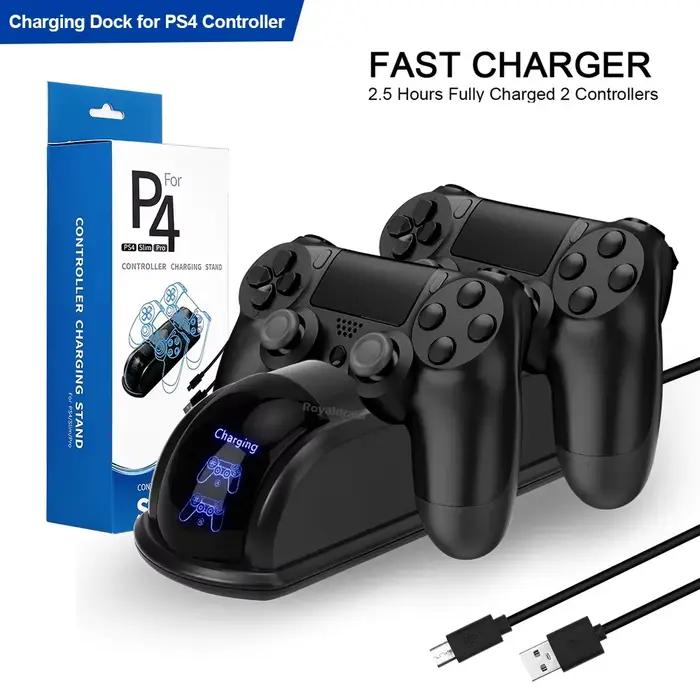 Station de charge rapide avec indicateur LED pour contrôleur PS4/PS4 Slim/PS4 Pro, nouveauté
