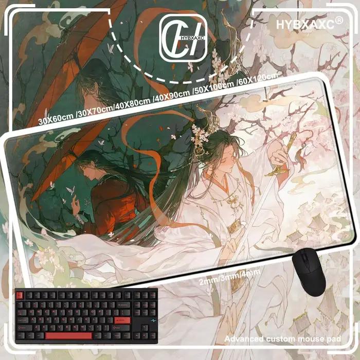 Grand tapis de souris en caoutchouc HD TGCF Xie Lian Hua Cheng, 90x40cm, dessin animé créatif, Art R