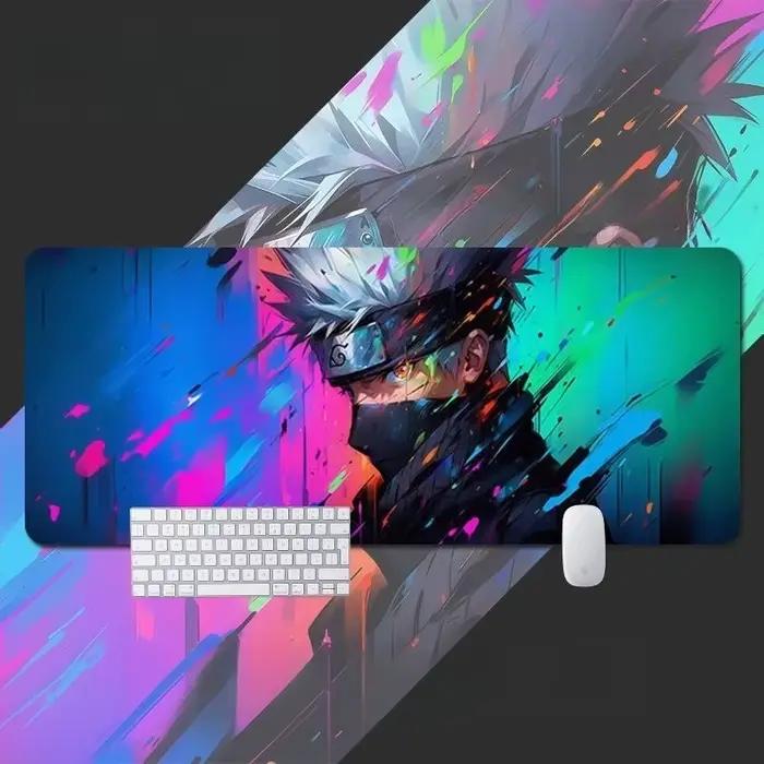 Grand tapis de souris Naruto, tapis de bureau pour ordinateur, tapis de jeu Esports, clavier, animat