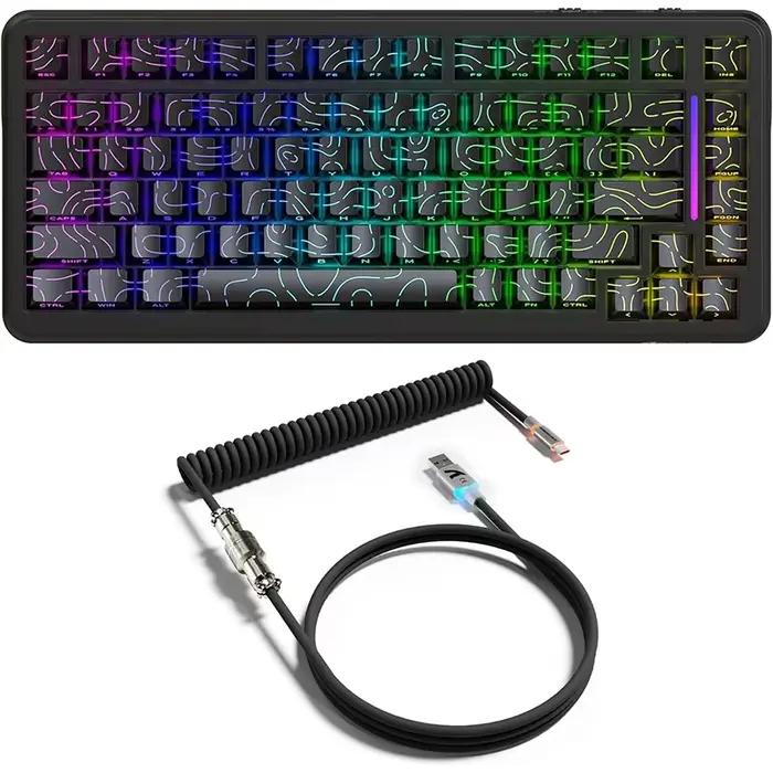 ATTACK SHARK X82PRO HE clavier de jeu à interrupteur magnétique, Actionation réglable 8KHz, batterie