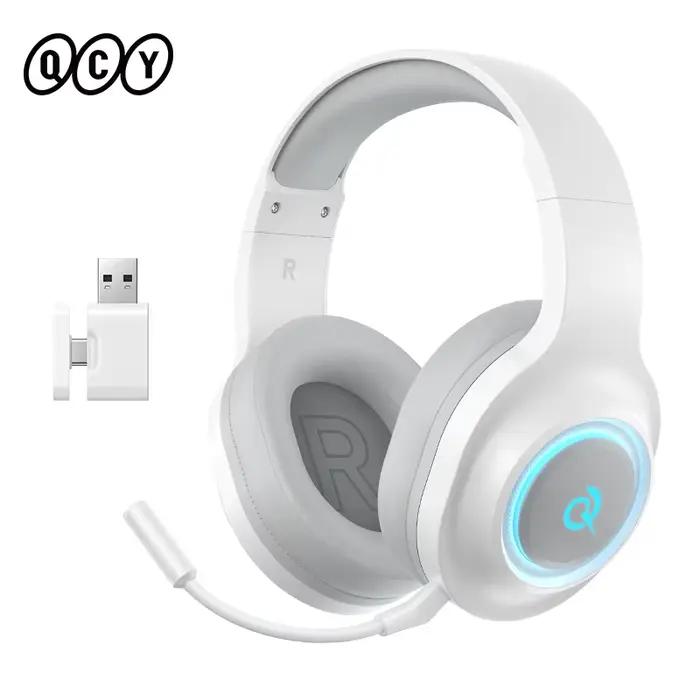 QCY Heroad V200 casque de jeu Bluetooth 6.0 avec micro pilote 50mm son Surround 7.1 RGB sur l'oreill