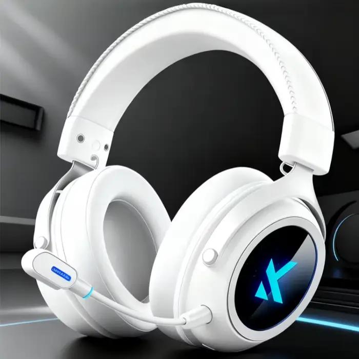 MCHOSE X9 casque sans fil jeu 7.1 casque Bluetooth 2.4G trois modes 53mm feuille d'aluminium diaphra