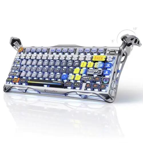 Clavier mécanique sans fil pour jeux GravaStar Mercury K1 Pro, clavier mécanique personnalisé RGB 75