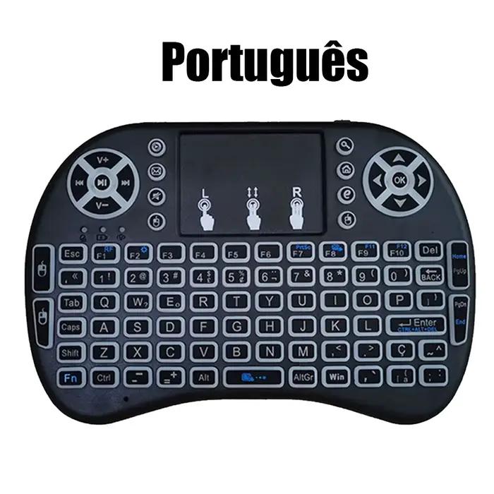 I8 Mini clavier sans fil 7 couleurs rétro-éclairé russe français espagnol portugais arabe 2.4G Air M