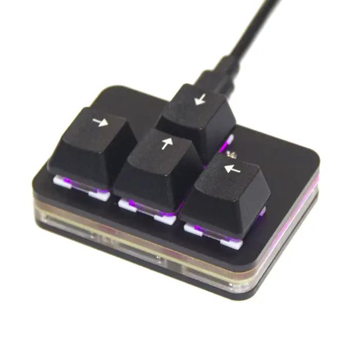 Mini clavier de jeu mécanique remplaçable à chaud, clavier à 4 touches, Partenaires programmable, co