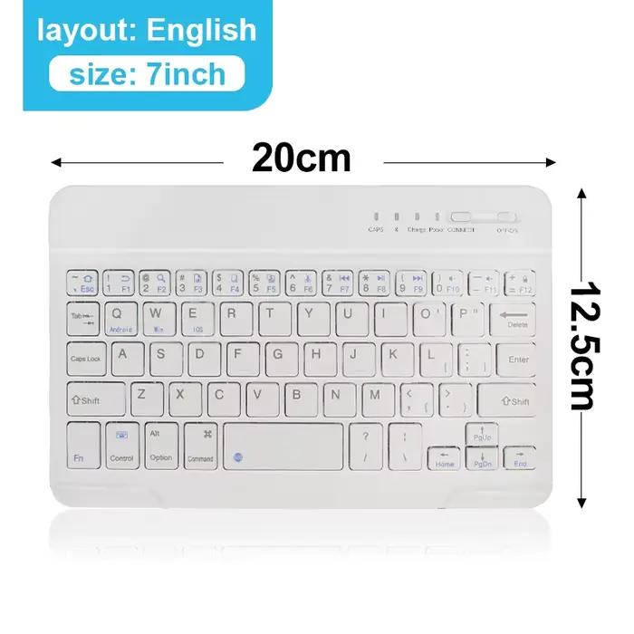 Mini clavier Bluetooth sans fil, rétro4.2, TouchSub, RVB, 10 ", IOS, Android, Windows, iPad