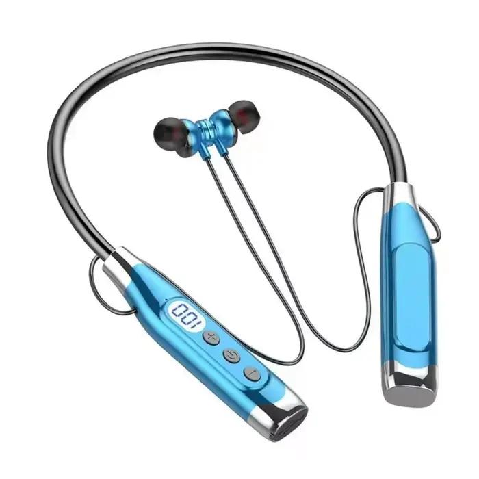 LED affichage numérique tour de cou casque étanche 3D stéréo sans fil Bluetooth écouteurs Mega Bass 