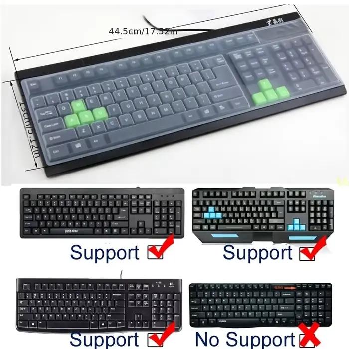 Film protecteur universel en silicone pour clavier, housse transparente en gel de silice pour clavie