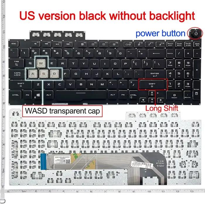 Clavier américain pour ASUS TUF Gaming A15 FA506 FA506iu FA506iv Fa506ii TUF A17 FA706 Fa706ii FA706