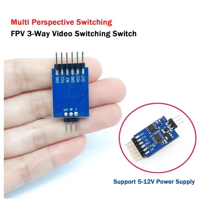 Module de commutation vidéo électronique bidirectionnel et tridirectionnel pour caméra FPV avec télé