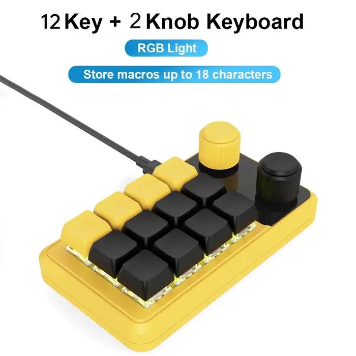 Programmation Macro bouton personnalisé clavier rvb 3 touches copier coller Mini bouton Photoshop cl