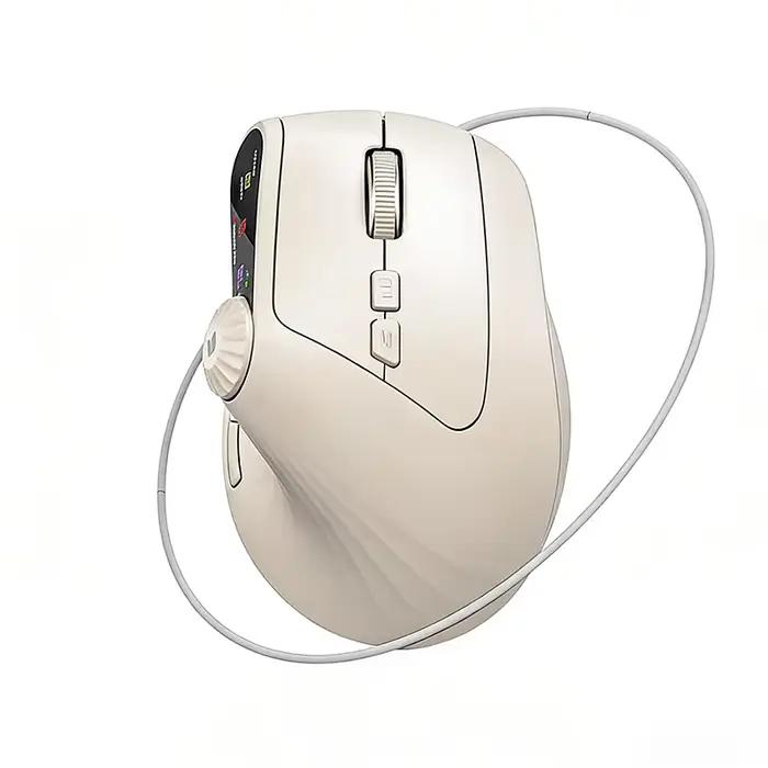 Souris Monster M2Max ergonomique verticale à écran intelligent, double mode DPI, sans fil, Bluetooth