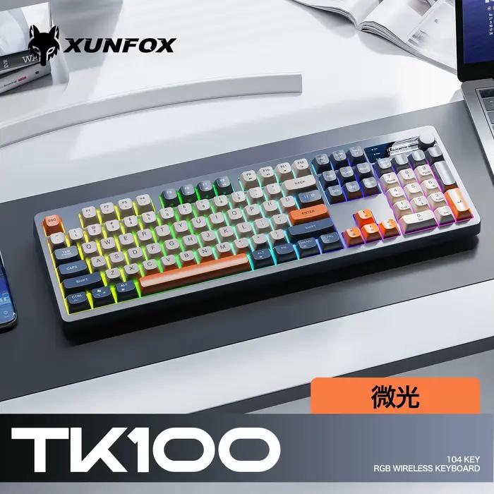 Clavier sans fil espagnol, russe, espagnol, arabe, coréen, 100 % 104 touches, écran, bouton de volum