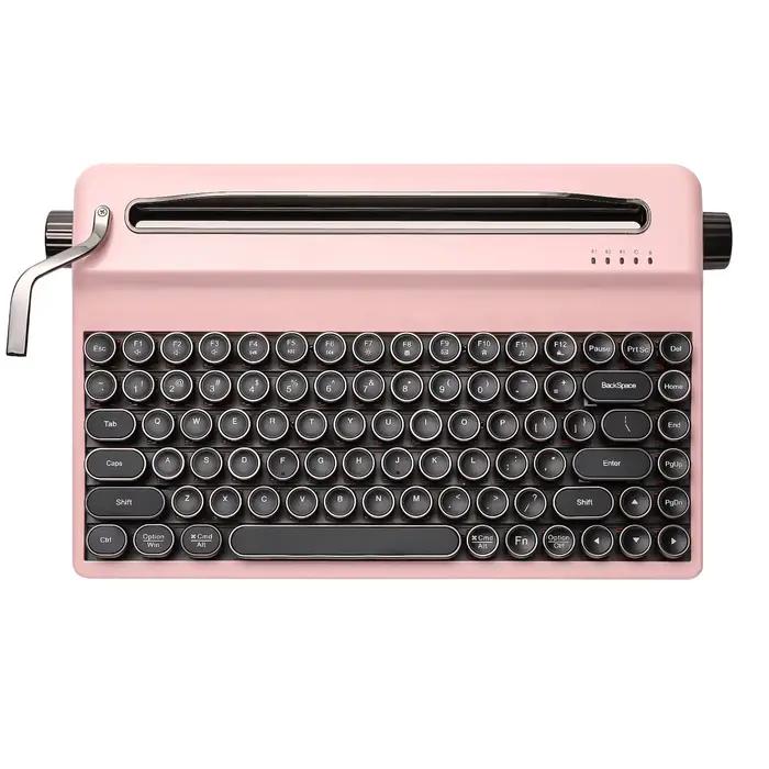 YUNZII QL75 clavier mécanique de machine à écrire sans fil vert, clavier QMK/VIA rétro rvb échangeab