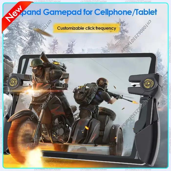 Manette de jeu mobile six doigts, bouton de visée, joystick de jeu, bouton de tir, contrôleur de déc