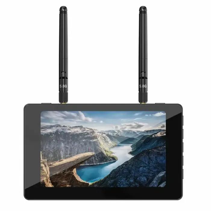 Moniteur FPV 5.8G, écran 5 pouces avec DVR, batterie intégrée haute consommation avec récepteur Stea