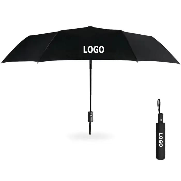 Parapluie coupe-vent avec logo de marque de voiture multiple pour hommes et femmes, parasol portable