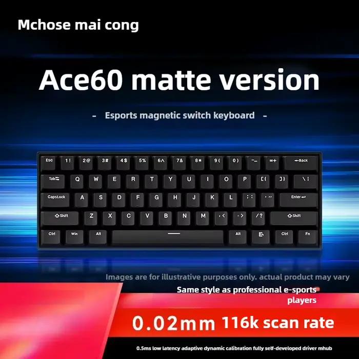 MCHOSE ACE60 Pro clavier mécanique à axe magnétique puce de qualité Esports capteur Hall clavier de 