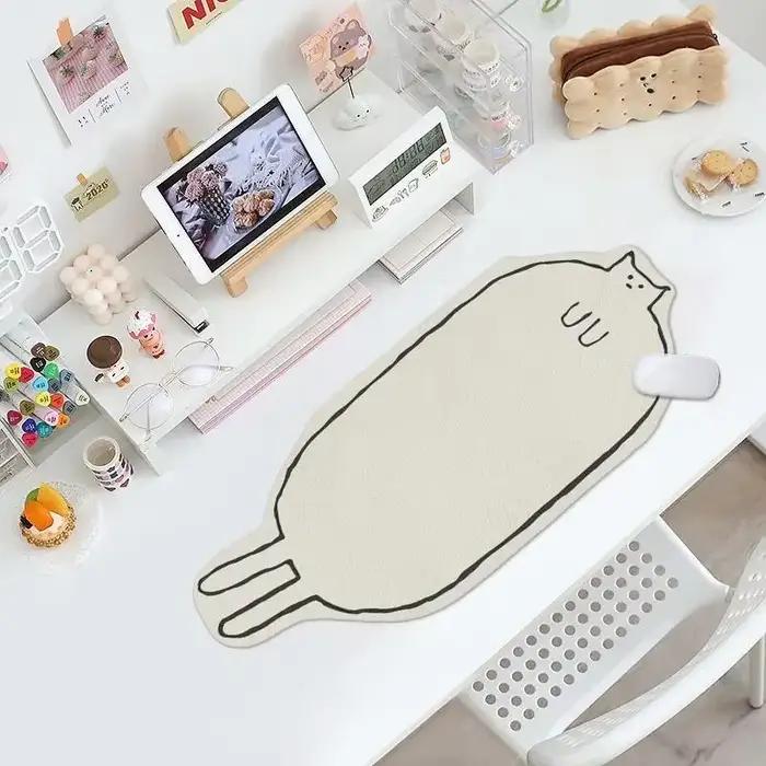 Kawaii tapis de souris Gamer mignon vache grand tapis de souris XXL ordinateur portable étanche blan