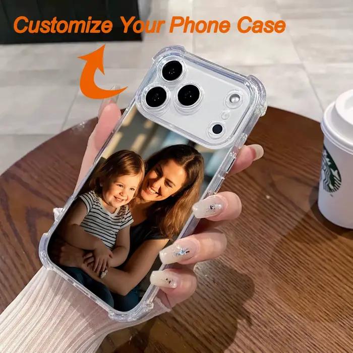 Coque antichoc personnalisée avec photo pour iPhone 17 16 16e 15 14 13 12 11 Pro Max Mini SE 2020 20
