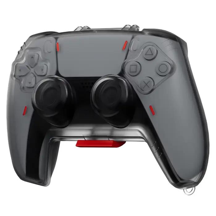 Étui de protection coque en cristal pour contrôleur PS5/PS5 Pro, protecteur de Joystick à coque rigi