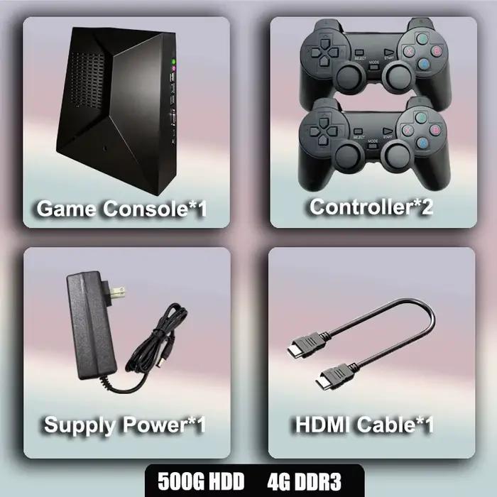 Console de jeu 70000 jeux G5 Pro 4K HD, 60 émulateurs pour PSP N64 NGC PS2, se branche sur TV, manet