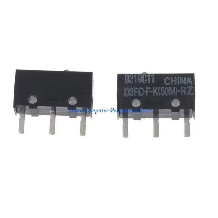 F68C 2 pièces/ensemble Original point vert D2FC-F-K(50M)-RZ souris Micro commutateurs souris Frettin