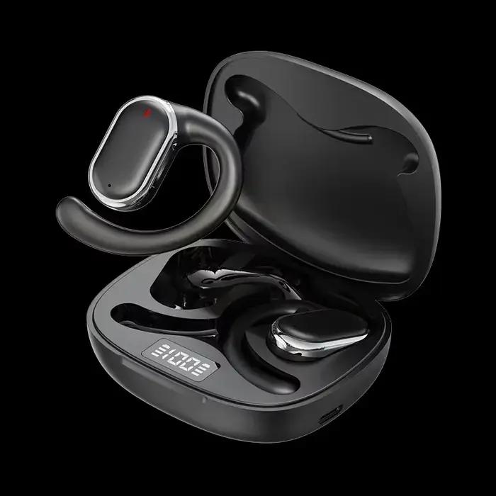 Casque suspendu d'oreille sans fil, écouteurs suspendus à réduction de bruit, écouteurs d'oreille ét